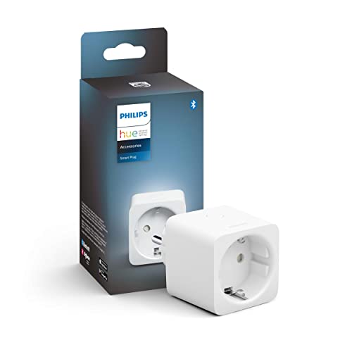 Philips Hue Smart Plug - Voeg Elke Lamp Toe aan je Hue Systeem - Compacte Slimme Stekker - Verbind met Bluetooth of Hue Bridge - Werkt met Alexa en Google Home