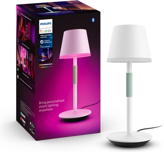 Philips Hue Go draagbare tafellamp - wit en gekleurd licht - wit