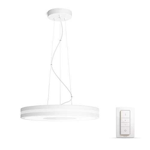 Philips Hue Being Hanglamp – Duurzame LED Verlichting – Warm tot Koelwit Licht – Incl. dimmer switch – Dimbaar – Wit