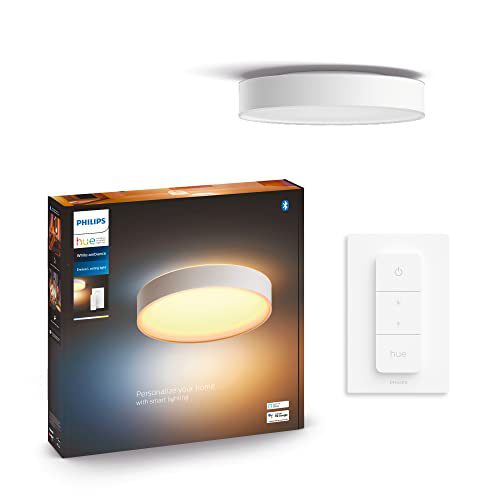 Philips Hue Enrave plafondlamp – warm tot koelwit licht – wit – 42cm – 1 dimmer switch