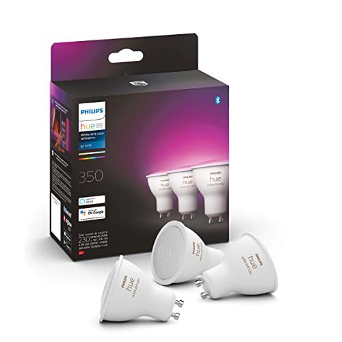 Philips Hue Slimme Lichtbron GU10 Spot – White and Color Ambiance – 3-pack – Bluetooth