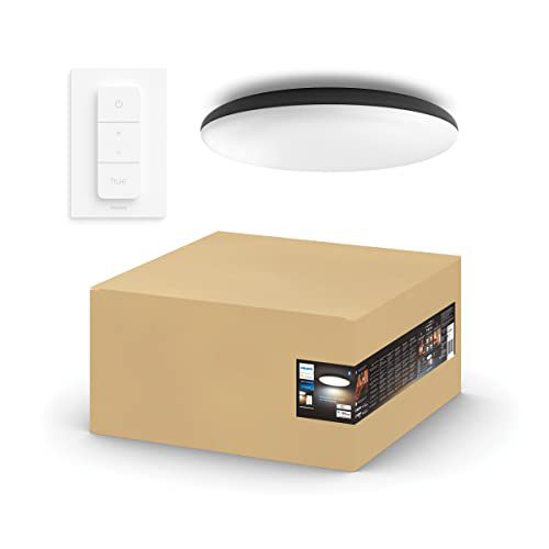 Philips Hue Cher plafondlamp – White Ambiance – zwart – Bluetooth – incl. 1 dimmer switch