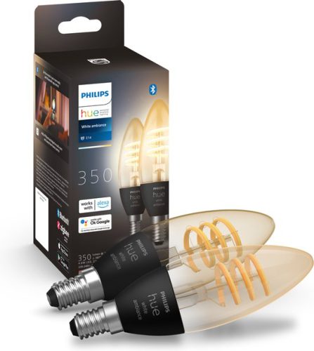 Philips Hue filamentkaars – warm- tot koelwit licht – 2-pack – E14