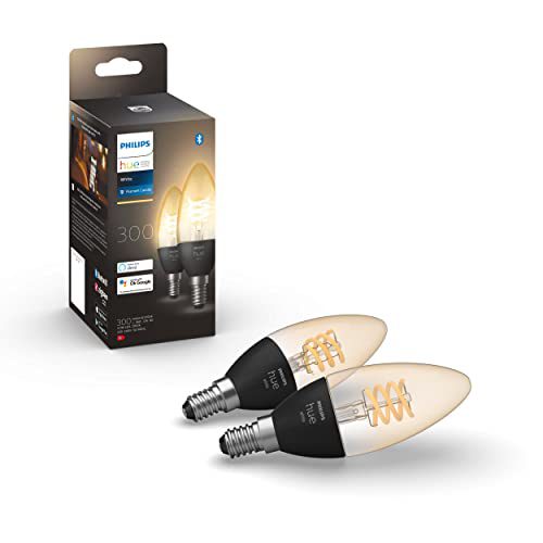Philips Hue Filament Lichtbron E14 Kaarslamp – zachtwit licht – 2-pack – Bluetooth