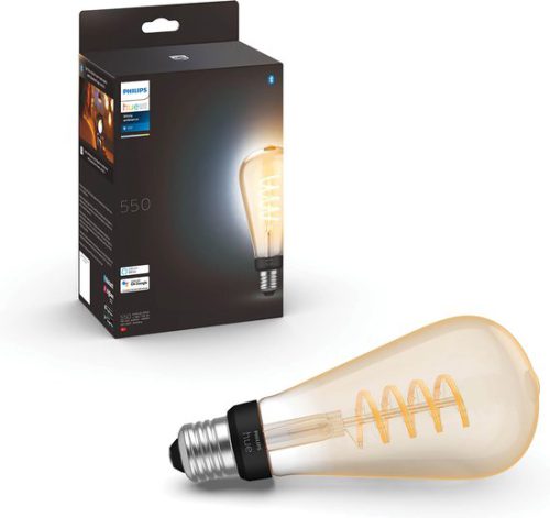 Philips Hue Filament Lichtbron E27 – Edisonlamp klein (ST64) – warm tot koelwit licht – 1-pack – Bluetooth