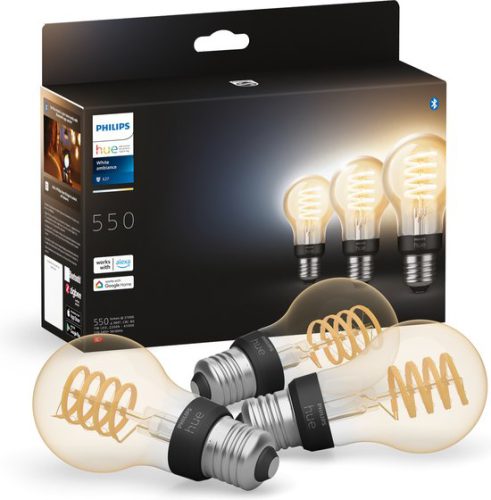 Philips Hue filament standaardlamp A60 – warm tot koelwit licht – 3-pack – E27