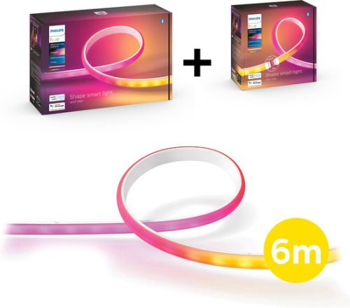 Philips Hue Gradient Lightstrip 6m White and Color Ambiance – 6 Meter Led Strip – Verlengbaar – Wit en Gekleurd Licht – Dimbaar – Werkt met Alexa en Google Home