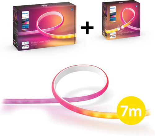 Philips Hue Gradient Lightstrip 7m White and Color Ambiance – 7 Meter Led Strip – Verlengbaar – Wit en Gekleurd Licht – Dimbaar – Werkt met Alexa en Google Home