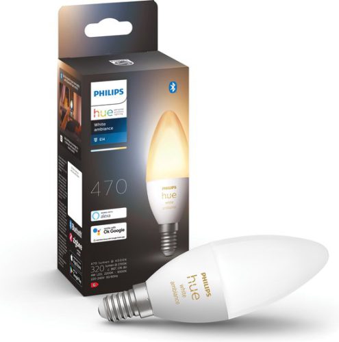 Philips Hue Kaarslamp Lichtbron E14 – warm tot koelwit licht – 5,2W – Bluetooth