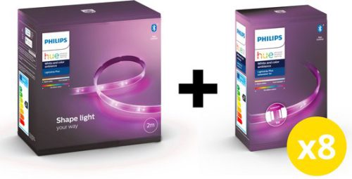 Philips Hue Lightstrip Plus – White and Color Ambiance – 10M – Basis – Met Bluetooth Ondersteuning – V4