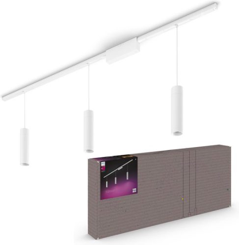 Philips Hue Perifo railverlichting plafond – wit en gekleurd licht – 3 hanglampen – wit – basisset