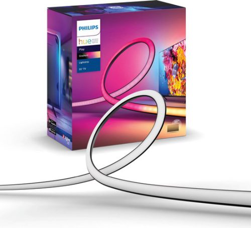 Philips Hue Play Gradient Lightstrip 55 inch – Televisie – Zwart – 20W – incl. Voeding en steunen