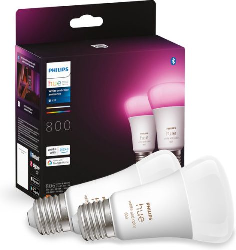 De Philips Hue White & Color Ambiance E27 2-pack