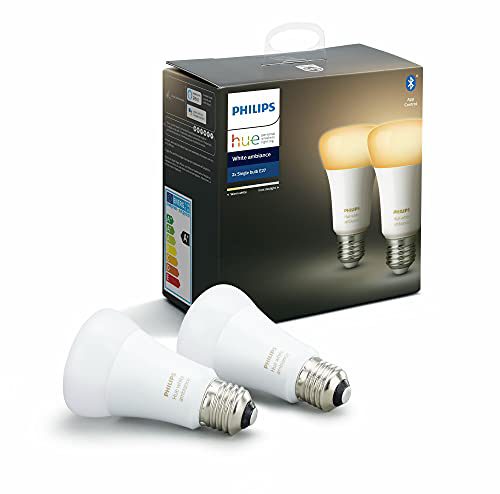 Philips Hue standaardlamp E27 Lichtbron – warm tot koelwit licht – 2-pack – 1100lm – Bluetooth