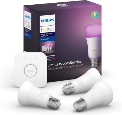 Philips Hue Starterspakket – White and Color Ambiance – Met bridge – E27