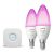 Philips Hue Starterspakket White and Color Ambiance E14 – 2 Hue Kaarslampen met Bridge – Eenvoudige Installatie – Werkt met Alexa en Google Home