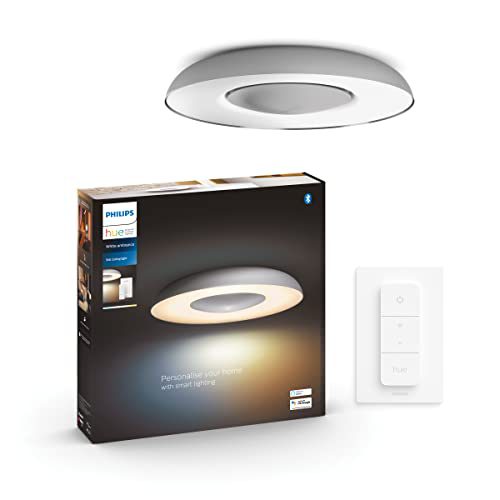 Philips Hue Still plafondlamp – warm tot koelwit licht – aluminium – Bluetooth – incl. 1 dimmer switch