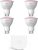 Philips Hue Uitbreidingspakket White and Color Ambiance GU10 – 4 Hue Lampen en Wall Switch – Wit en Gekleurd Licht – Dimbaar