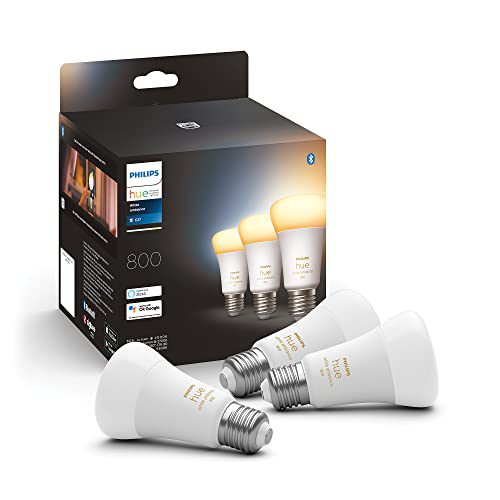 Philips Hue White Ambiance standaard lamp mat dimbaar (3-pack) – E27 9W 800lm 22…