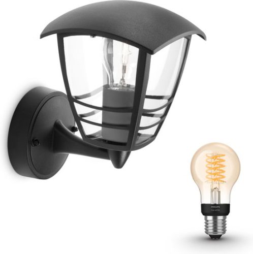 Philips myGarden Creek – Wandlamp – Zwart – Incl. Philips Hue White Filament standaardlamp E27